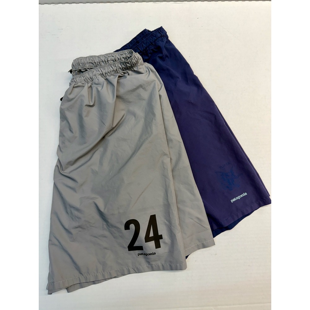 Patagonia Baggies Shorts Lot 2 Mens Large Grey Memphis Belle Navy Tufts Elephant